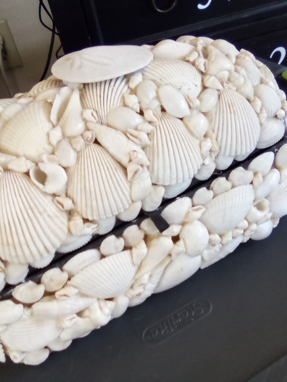 Seashell Embellished Box- White Shells